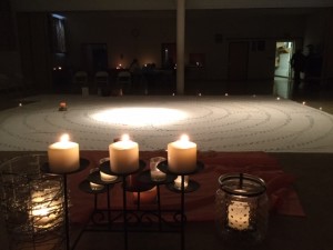 Labyrinth with Candles January 2019